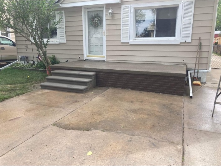 Front porch transformation — After