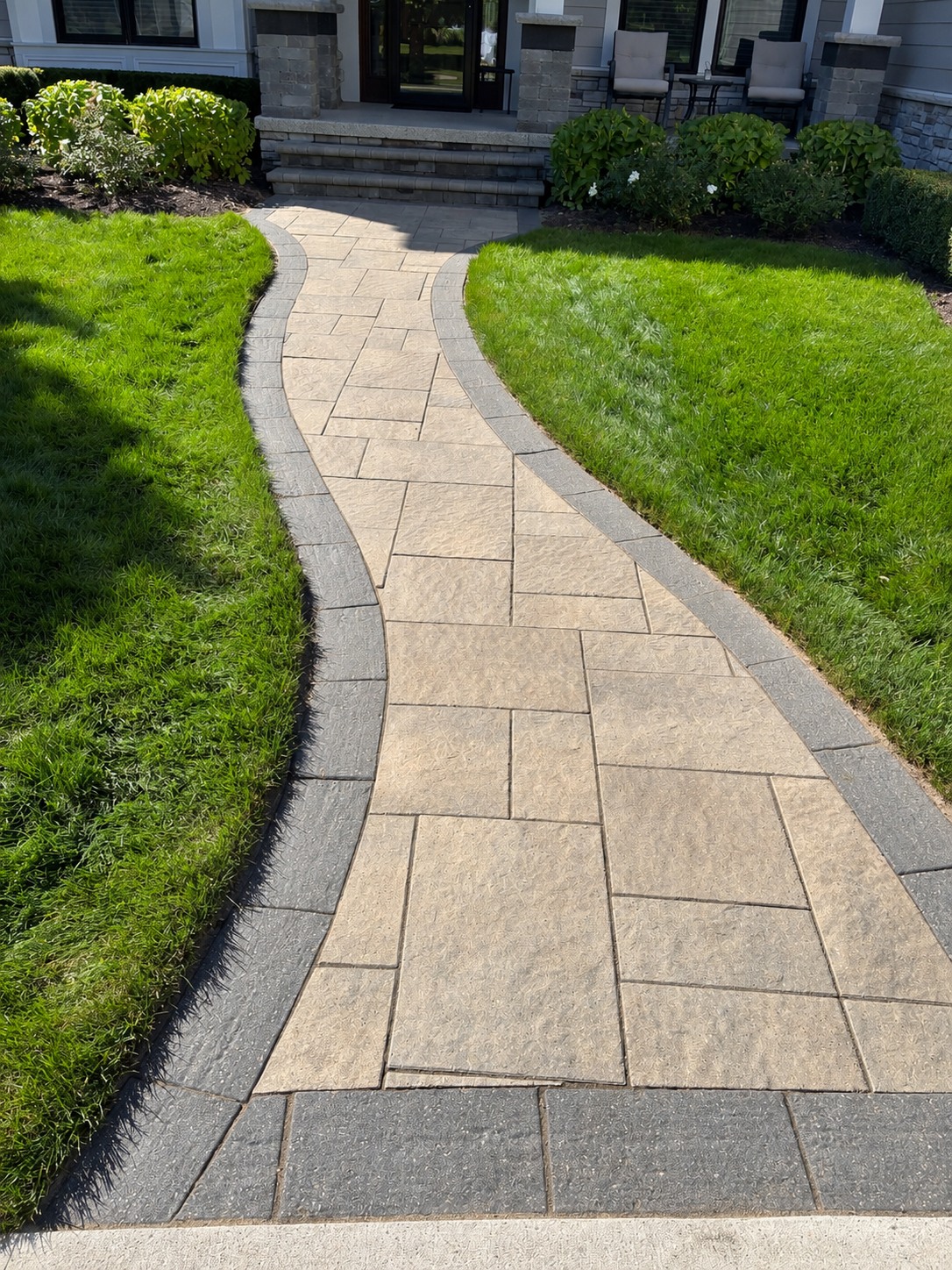Paver walkway sealing — Before